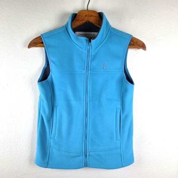 Emperor Penguin Jackets & Blazers - Women's Emperor Penguin Fleece Light Blue Base Layer Fleece Vest Size Small